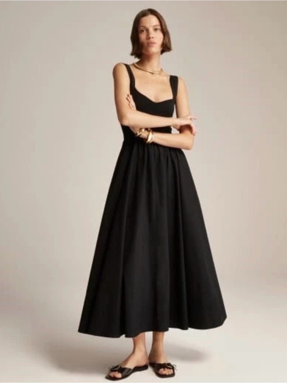 J.Crew mixed media maxi dress